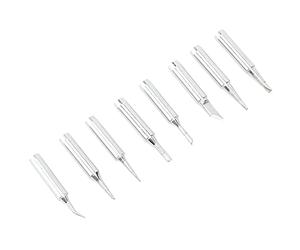 Ghzste Punta para Cautín, Mi Kit de 8 Puntas de Soldadura de Cobre, Accesorios para Estaciones de Soldadura, con Puntas Estañadas Brillantes, Diferentes Formas para Diversas