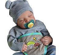 Ghzste Reborn Baby Full Silicone Realista, Muñeca Reborn Real Life Simulación Muñeca Bebé y Muñecas Infantiles Recién Nacido, 45 cm