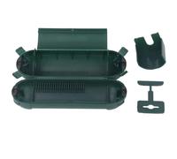 Ghzste - Tapa de seguridad para extensión exterior, ABS multifuncional, doble cierre, protección de conexión para cable exterior (verde)