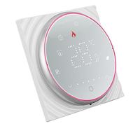 Ghzste - Termostato inteligente de 1 semana, pantalla LED programable, base rectangular empotrada, termostato digital AC95-240 V para sistema de calefacción por caldera (blanco)