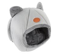 Ghzste 【Título】 Nicho para gatos semicerrado, Cueva caliente para gatos, fácil de limpiar, casa redonda acolchada para mascotas para invierno XL