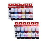 Gi-13 Gi-23 Gi-43 Gi-53 Gi-73 Botellas De Tinta De Recarga Compatibles para Impresoras para Canon PIXMA G510 G540 G550 G570 G610 G620 G640 G650 G670, 70 Ml,6 Colors-2 Set