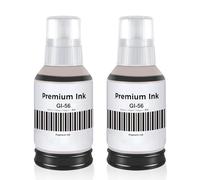 GI-56 Tinta Negro Compatible con Canon GI56 GI-56 BK Negra Botella de Tinta Compatible con MAXIFY GX7050 GX6550 GX6050 GX5550 GX5050 GX4050 GX3050, 2 Botellas, Cada Botella Tiene 170 ML