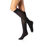 Gi&Gi 2 pares de medias de microfibra Lurex con lazo. Medias largas semitransparentes con purpurina 30 denier N. 1157, Talla única