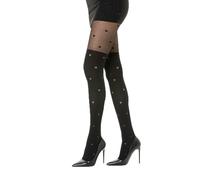 Gi&Gi Medias 40-80 denier con refuerzo de algodón para mujer con efecto mimbre, para piernas en primer plano siempre protagonistas de los looks de moda, Negro A., M