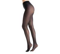Gi&Gi Medias coloridas opacas para mujer, 50 denier, con microfibra suave, cintura cómoda y refuerzo de algodón, Negro , S/M