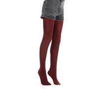 Gi&Gi Medias de baile para niñas BIMBA, 50 deniers opacas. También indicadas para clases de danza y colores blanco, rojo, marrón...2202, burdeos, 6-8 años