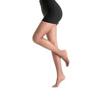 Gi&Gi Medias de mujer a lunares, veladas 40 denier con refuerzo de algodón para mujer caracterizadas por un estampado de lunares al over.N.1292, marrón oscuro, Large-X-Large