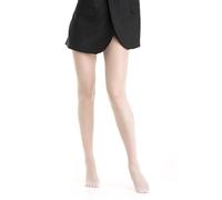 Gi&Gi Medias de mujer veladas - Medias de cintura alta reforzadas con pies invisibles 20 deniers, Color blanco., S/M