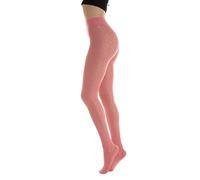 Gi&Gi Medias de mujer veladas, medias fantasía animal de leopardo 20 denier N.1307, Rosa, S/M