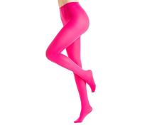 Gi&Gi Medias para mujer de colores opacas 50 denier con suave microfibra, banda de cintura confort y refuerzo de algodón (IT, texto, S, M, Regular, Regular, FUSCIA), FUSCIA