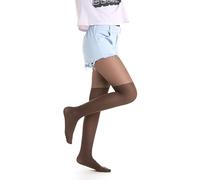 Gi&Gi Medias para Niñas Over-the-Knee, Semitransparentes, Colores Blanco, Negro y Vino, Estilo Parisino 40/120 Den (FR/ES, Edad, 10 años, 12 años, Regular, MARRÓN)