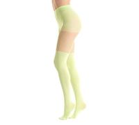 Gi&Gi Pantis de Mujer Efecto Parisino, Medias Autoadherentes Vintage, Pantis Fantasía 20•80 deniers Made in Italy N.1026 de colores, verde lima, S/M