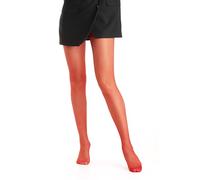 Gi&Gi Pantis de Mujer Velados - Pantis de Cintura Alta Reforzados con Pies Invisibles 20 Deniers, rojo, S/M