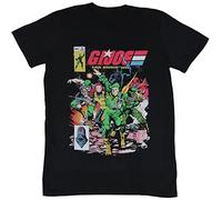 GI Joe G.I. Joe Mens T-Shirt - Charging Group Comic Cover Image Black(X-Large)