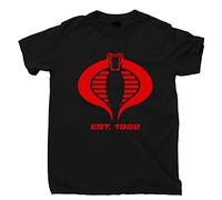 GI Joe T Shirt 1980s Action Figure 3.75 Lot Vehicle Part Cartoon Comic Movie tee Black(Small)