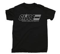 GI Joe T Shirt Kicking Cobra Ass Since 82 Commander Snake Eyes Storm Shadow tee Black(Medium)
