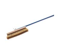 Gi.Metal Cepillo para Horno de Pizza Profesional AC-SP2 (Longitud del mango: 150 cm, Cepillo: 27 x 6,5 x 11 cm, Material de las cerdas: latón)