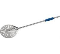 Gi.Metal Poste para pizza profesional (cabeza 20 cm, mango 150 cm, peso 0,77 kg) línea azul I-20F, cabeza y mango de acero inoxidable altamente resistente