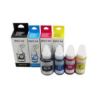 GI490 Botellas De Tinta De Recarga GI-490 Compatibles con Las Impresoras para Canon PIXMA G1400 G1410 G1411 G2400 G2410 G2411 G3400 G3410 G3411 G4400 G4410 G4411,4 Colors-1 Set