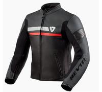 Giacca De Moto Invernale Revit Mile Sfoderable De Piel Negro Y Rojo Talla 50