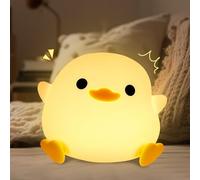 GIACOMO Luz Bebe Nocturna, Luz Nocturna Infantil Silicona, USB Recargable LED Táctil Lámpara, Brillo Ajustable y Temporizador Luz de Noche para Niños, Regalos Para Niños,Regalos de Cumpleaños Navidad