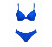 Giadamarina Bikini mujer Top con aros y copas forradas - Slip reversible ajustable en altura Made in Italy, turquesa, 50