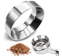 GIAK - Anillo de dosificación de aluminio universal para cafetera (54 mm, para dosificadora), color negro