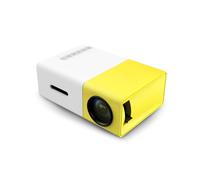 (Giallo) Mini proyector LED YG300 Yg300 Versión actualizada 1000 lúmenes 320x240P Compatible con HDMI