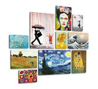 Giallobus - Conjunto de 10 Pinturas de Paneles múltiples - Los más vendidos - Madera de MDF - - 2 x 42x29,7cm - 4 x 29,7x21cm - 4 x 21x14,85cm - - Listo para Colgar - Cuadros