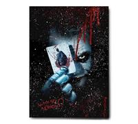 Giallobus - Cuadro - 03 - Carta Joker - Lienzo con Marco estándar - 70x100 - Listo para Colgar - Cuadros Modernos para el hogar