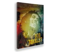 Giallobus - Cuadro - 03 - Tribute Bob Marley - Lienzo con Marco estándar - 50x70 - Listo para Colgar - Cuadros Modernos para el hogar