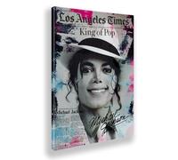 Giallobus - Cuadro - 15 - Tribute Michael Jackson - Lienzo con Marco estándar - 50x70 - Listo para Colgar - Cuadros Modernos para el hogar