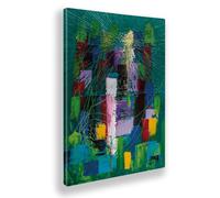 Giallobus - Cuadro - Alfredo Pierro - Hanabi - Lienzo con Marco estándar - 50x70 - Listo para Colgar - Cuadros Modernos para el hogar