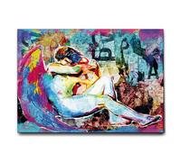 Giallobus - Cuadro - Ángel Caído Arte Pop - Lienzo con marco estándar - 70x50 - Listo para colgar - Cuadros modernos para el hogar