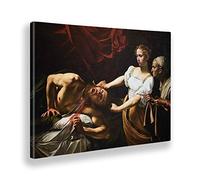 Giallobus - Cuadro - Caravaggio - Judith y Holofernes - Lienzo - 70x50 - Listo para Colgar - Cuadros Modernos para el hogar