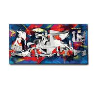 Giallobus - Cuadro - Guerra Guernica Pop Art - Lona Telar Premium Alto Espesor - 100x50 - Listo para colgar - Cuadros modernos para el hogar