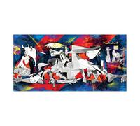 Giallobus - Cuadro - Guerra Guernica Pop Art - Vidrio acrílico - 100x50 - Listo para colgar - Cuadros modernos para el hogar