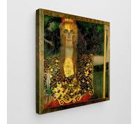 Giallobus - Cuadro - Gustav Klimt - Art Klimt - Lienzo estándar - 50x50-19 - Pallade Atena - Listo para colgar - Cuadros modernos para el hogar
