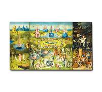 Giallobus - Cuadro - Hieronymus Bosch - El jardin de las delicias - Lienzo con marco estándar - 140L x 80l cm - Listo para colgar - Cuadros modernos