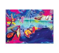 Giallobus - Cuadro - La persistencia de la memoria del Pop Art - Vidrio acrílico - 70x50 - Listo para colgar - Cuadros modernos para el hogar