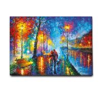 Giallobus - Cuadro - Melodía de la noche - Lienzo con marco estándar - 70L x 50l cm - Listo para colgar - Cuadros modernos