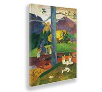 Giallobus - Cuadro - Paul Gauguin - En los Viejos dias - Lienzo - 50x70 - Listo para Colgar - Cuadros Modernos para el hogar