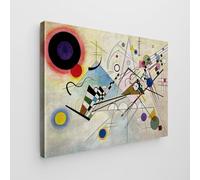 Giallobus - Cuadro - Vassily Kandinsky - - Lienzo estándar - 70L x 50l cm - 03 - Composición No. 8 - Listo para colgar - Cuadros modernos para el hogar