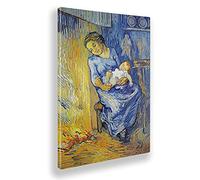 Giallobus - Cuadro - Vincent Van Gogh - El Hombre Esta en el mar - Lienzo con Marco estándar - 50x70 - Listo para Colgar - Cuadros Modernos para el hogar