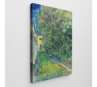 Giallobus - Cuadro - Vincent Van Gogh - - Lienzo estándar - 35x50-23 - El jardín del asilo en Saint Rémy - Listo para colgar - Cuadros modernos para el hogar