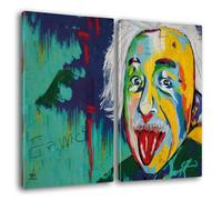 Giallobus - Cuadros de Gran Formato XXL - Arte Pop - Einstein - Lienzo - 144x100cm | 2pcs. x 70x100cm - Cuadros Modernos