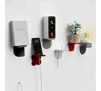 Giallobus - Estantes de Pared - Fly - Vidrio acrílico + Cinta Adhesiva Doble Cara - 10L x 10l cm - 04 - Multicolor - Kit 6 - Incluye Montaje rápido Adhesivo o Tornillos