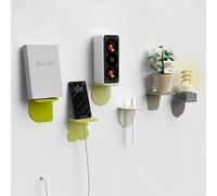 Giallobus - Estantes de Pared - Fly - Vidrio acrílico + Cinta Adhesiva Doble Cara - 10L x 10l cm - 09 - Multicolor - Kit 6 - Incluye Montaje rápido Adhesivo o Tornillos