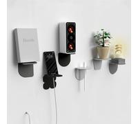 Giallobus - Estantes de Pared - Fly - Vidrio acrílico + Cinta Adhesiva Doble Cara - 10L x 10l cm - 10 - Multicolor - Kit 6 - Incluye Montaje rápido Adhesivo o Tornillos